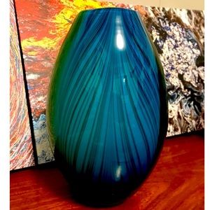 11.5 Inch Tall ONE OF A KIND Hand Blown Glass Vase